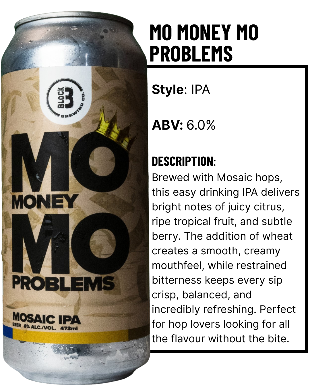Mo Money Mo Problems IPA